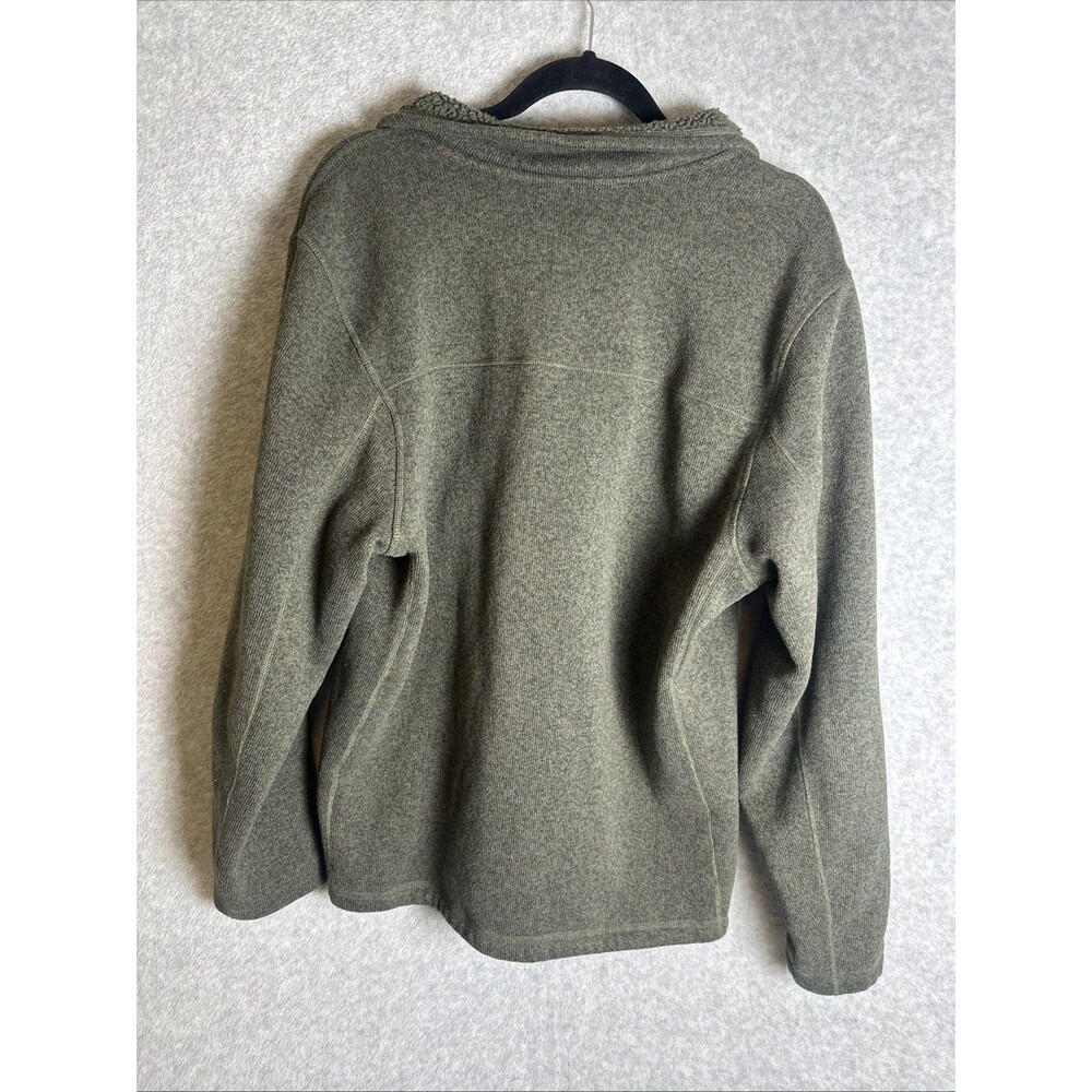 The North Face Pullover 1/2 Zip Fleece Sherpa Interior Moss Green Men's Size L - Picture 6 of 6